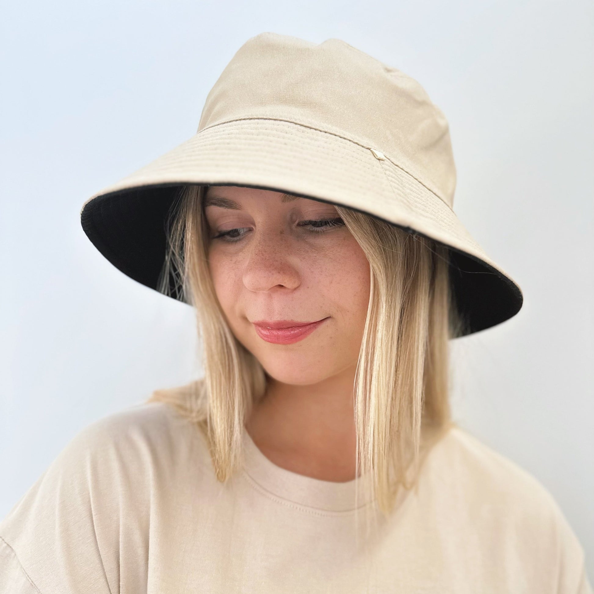 Medium Brim Unisex Cotton Bucket Hat Jovvsd
