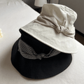 Two Way  Pony Tail Sun Hat with Bow Tie.