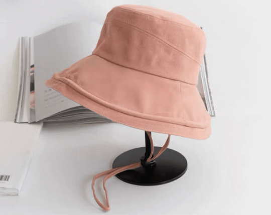 Summer Wide Brim Bucket Sun Hat.