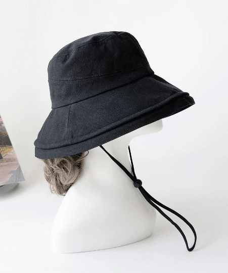 Summer Wide Brim Bucket Sun Hat.