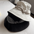 Two Way  Pony Tail Sun Hat with Bow Tie.