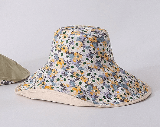 Reversible Wide Brim Bucket Hat.