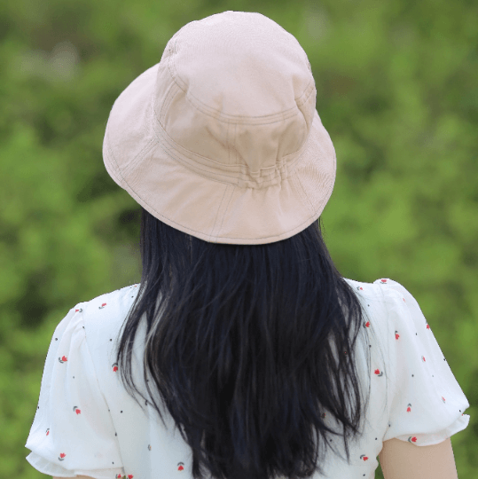 Wide Brim Bucket Hat.