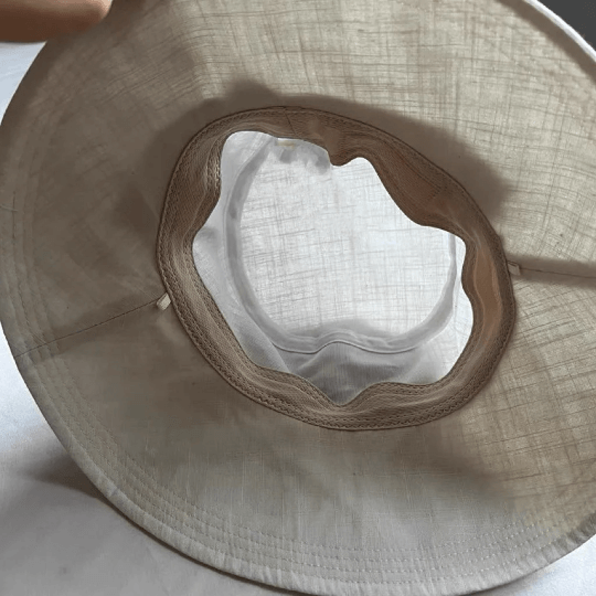 Two Way  Pony Tail Sun Hat with Bow Tie.