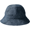 Custom linen bucket hat.