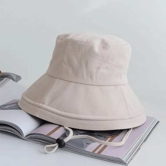 Summer Wide Brim Bucket Sun Hat.