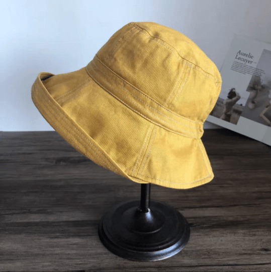 Wide Brim Bucket Hat.