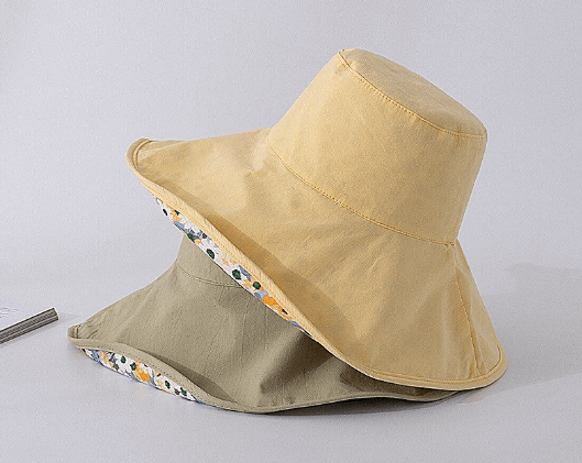 Reversible Wide Brim Bucket Hat.