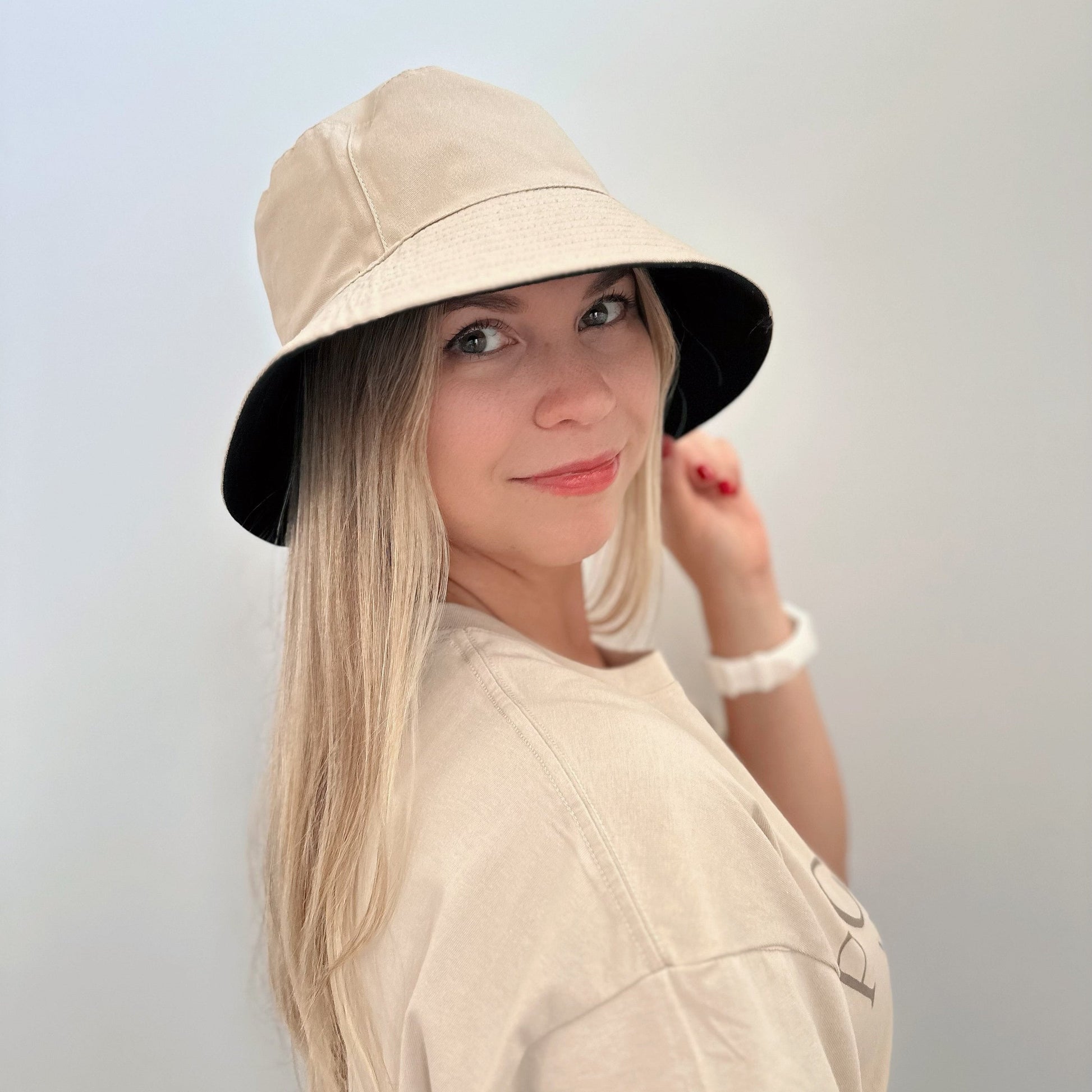 Medium Brim Unisex Cotton Bucket Hat Jovvsd