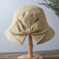 Bucket Sun Hat with Bow Tie for Women and Girls.