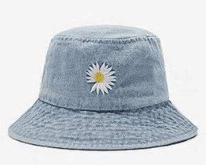 Daisy Denim bucket hat  for Women and Girls.