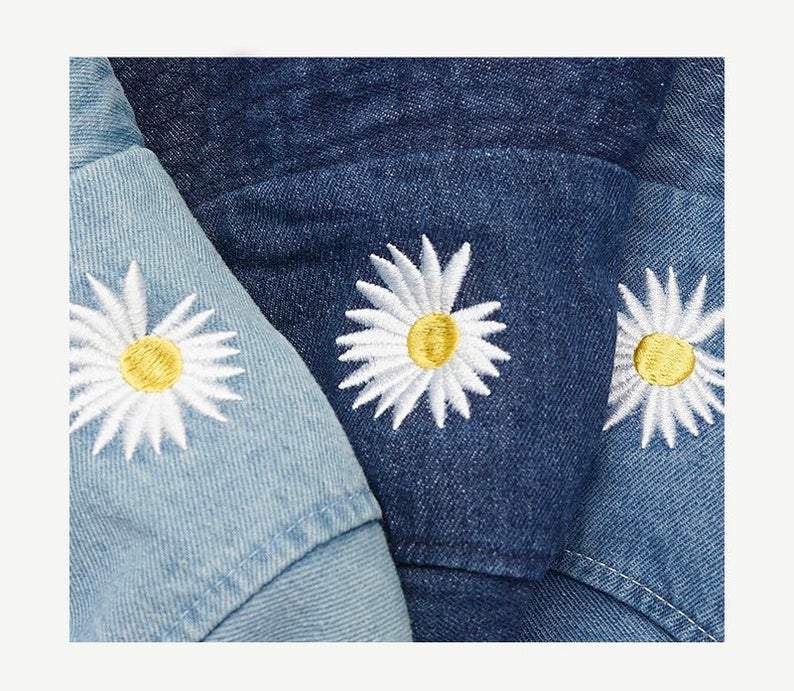 Daisy Denim bucket hat  for Women and Girls.
