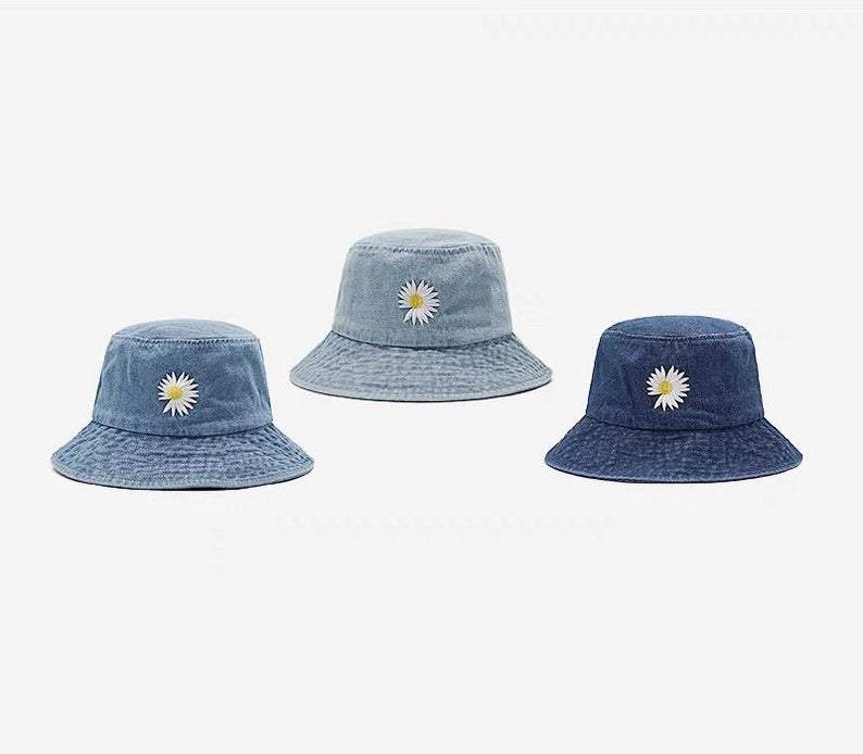 Daisy Denim bucket hat  for Women and Girls.