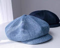 Customized Unisex Oversize Denim Applejack Newsboy Cap - Jovvsd