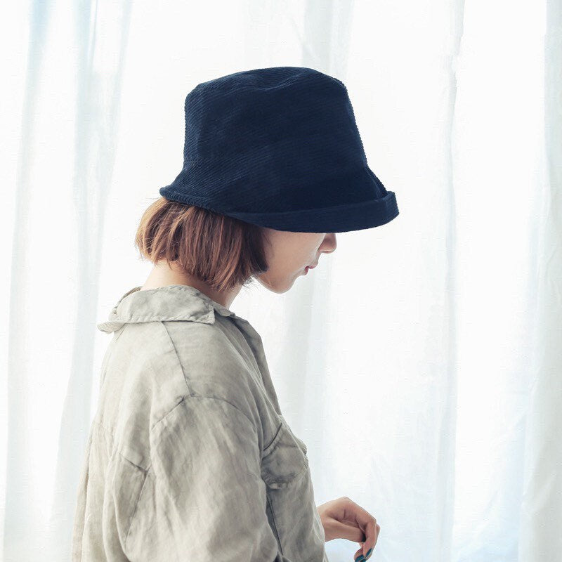 M-XL Corduroy Bucket Hat for Women Jovvsd