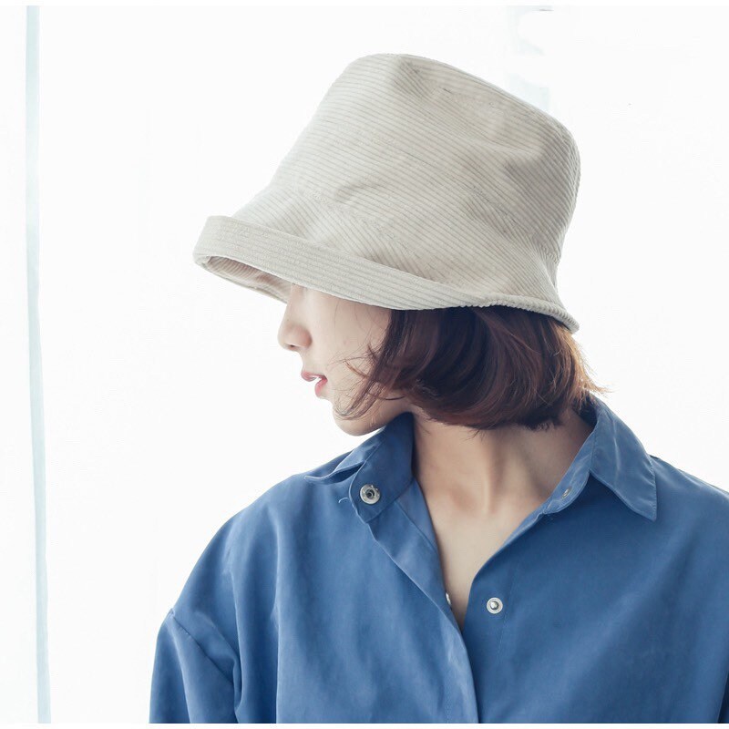 M-XL Corduroy Bucket Hat for Women Jovvsd