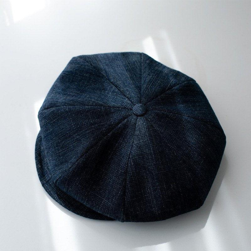 Unisex Oversize Denim Newsboy Cap - Jovvsd