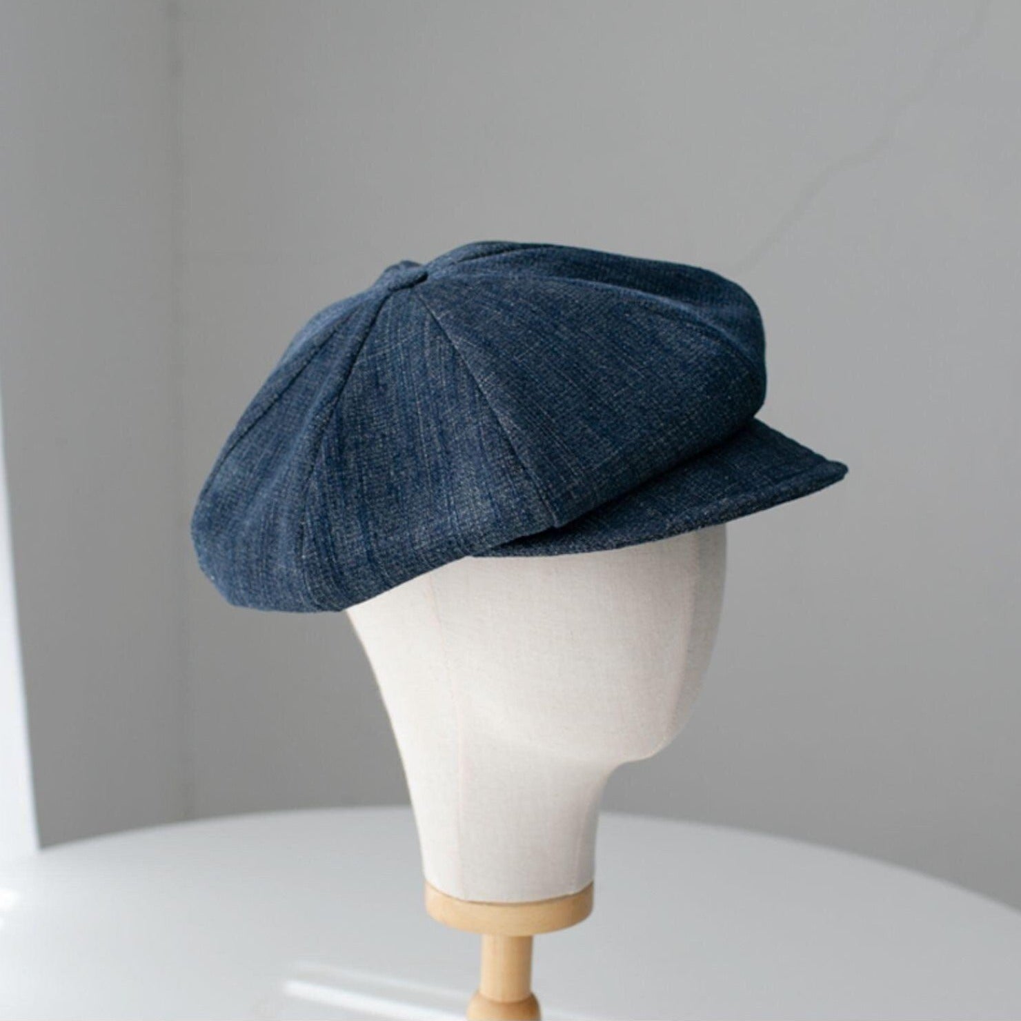 Unisex Oversize Denim Newsboy Cap - Jovvsd