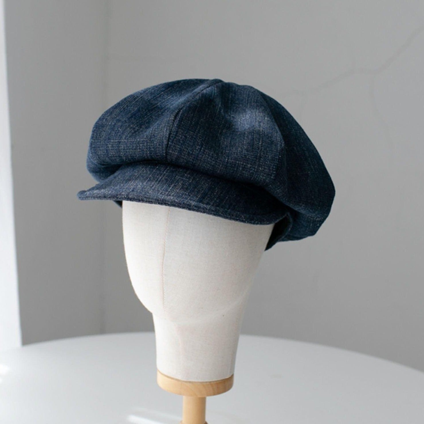 Unisex Oversize Denim Newsboy Cap - Jovvsd