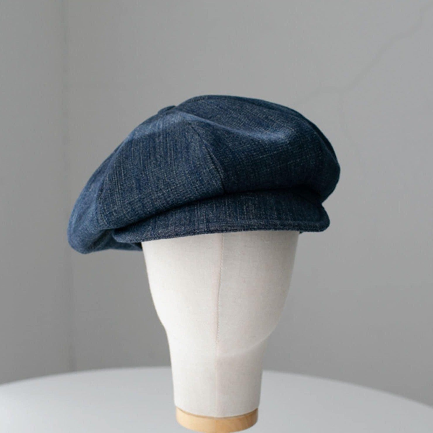 Unisex Oversize Denim Newsboy Cap - Jovvsd