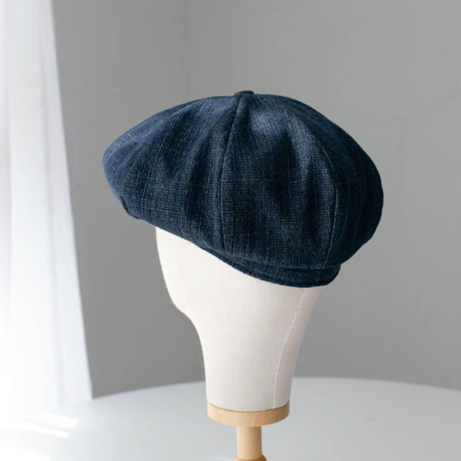 Unisex Oversize Denim Newsboy Cap - Jovvsd