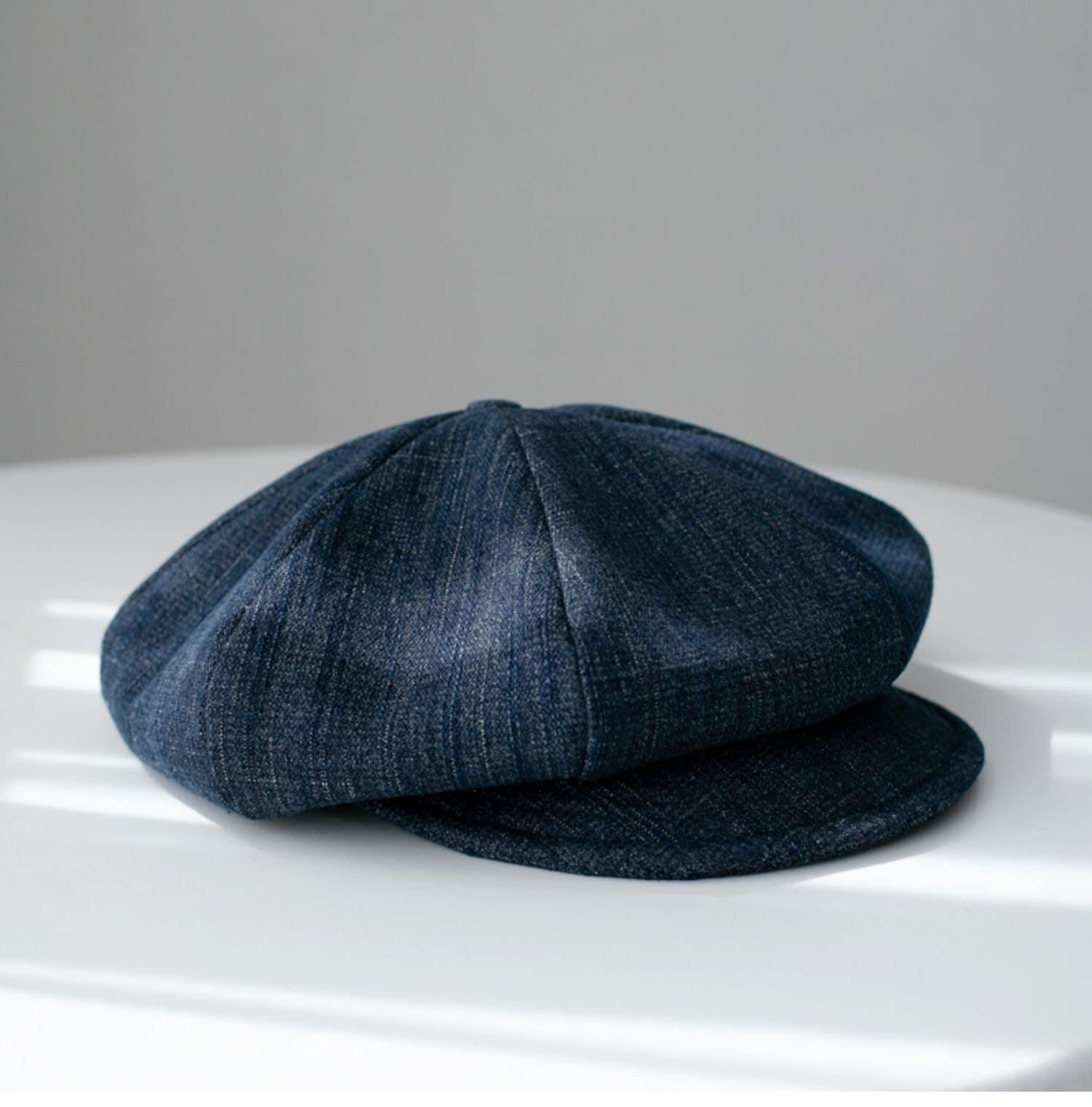 Unisex Oversize Denim Newsboy Cap - Jovvsd