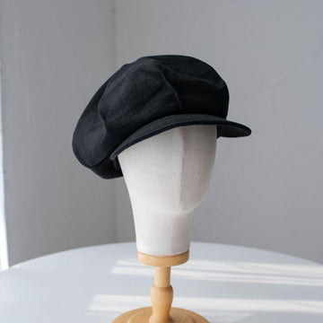 Oversize Slouchy Unisex Linen Applejack Newsboy Cap - Jovvsd