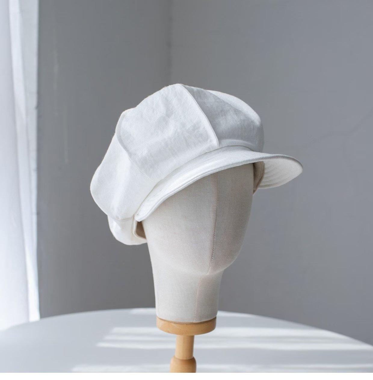 Oversize Slouchy Unisex Linen Applejack Newsboy Cap - Jovvsd
