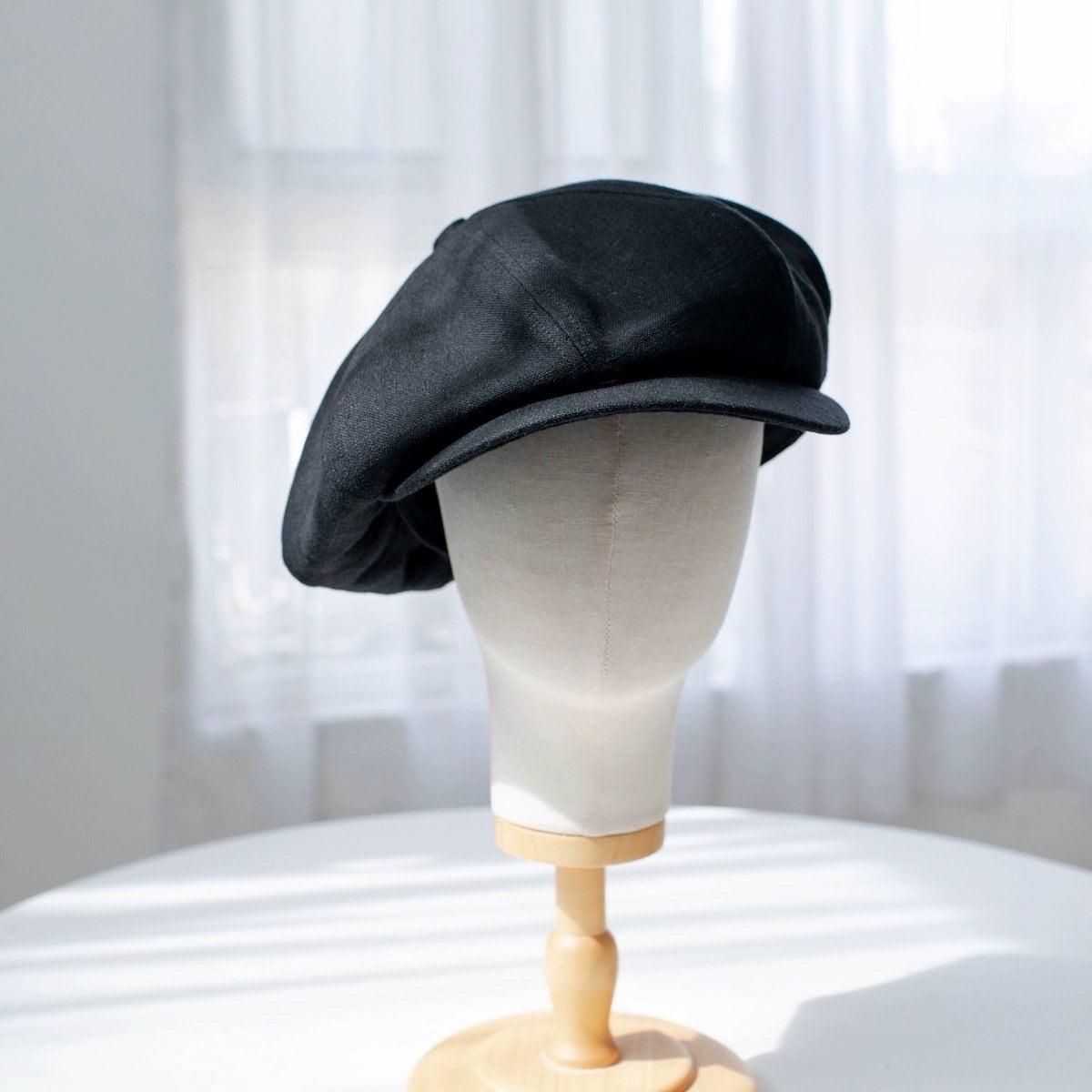 Extra Oversized Linen Unisex Applejack Newsboy Cap - Jovvsd