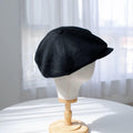 Extra Oversized Linen Unisex Applejack Newsboy Cap - Jovvsd