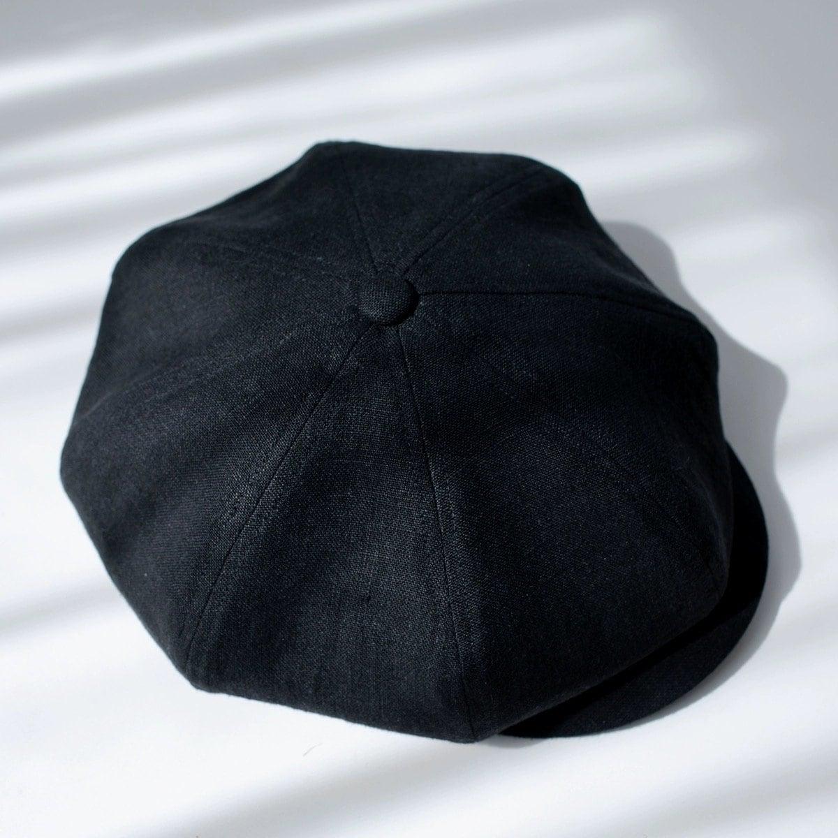 Extra Oversized Linen Unisex Applejack Newsboy Cap - Jovvsd