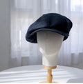 Extra Oversized Linen Unisex Applejack Newsboy Cap - Jovvsd
