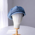 Customized Unisex Oversize Denim Applejack Newsboy Cap - Jovvsd