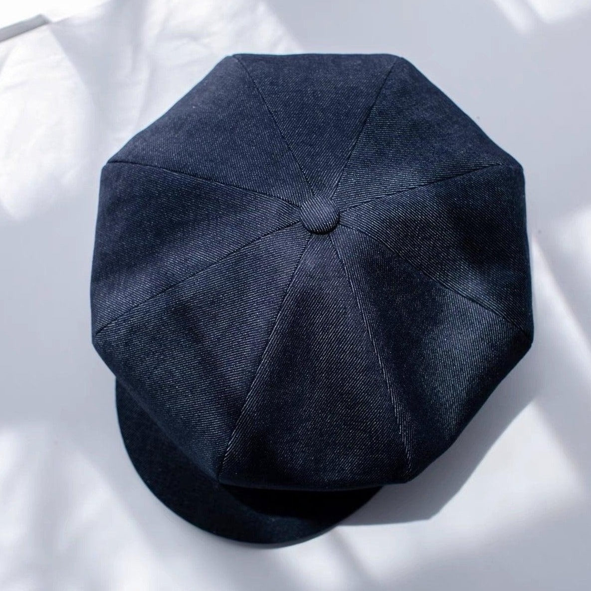 Customized Unisex Oversize Denim Applejack Newsboy Cap - Jovvsd