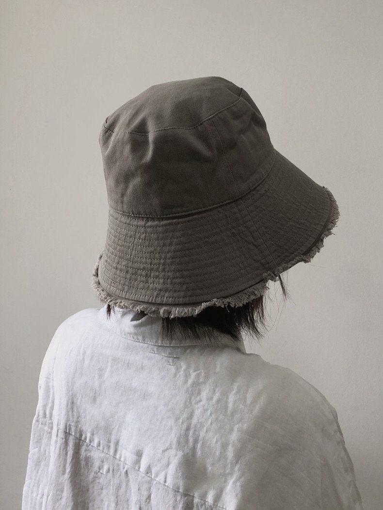 Cotton Bucket Hat with Tassels - Jovvsd