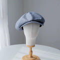 Extra Oversized Linen Unisex Applejack Newsboy Cap - Jovvsd