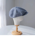 Extra Oversized Linen Unisex Applejack Newsboy Cap - Jovvsd