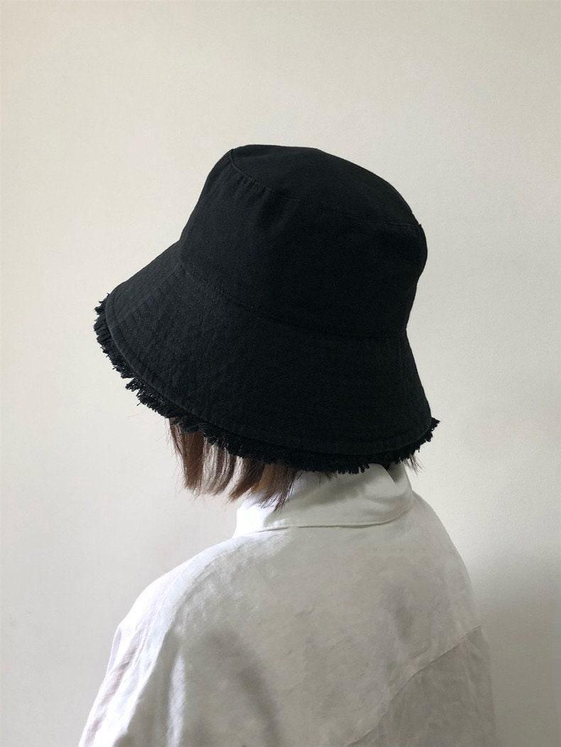 Cotton Bucket Hat with Tassels - Jovvsd
