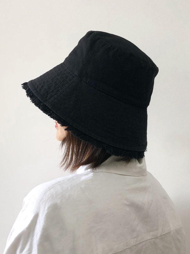 Cotton Bucket Hat with Tassels - Jovvsd