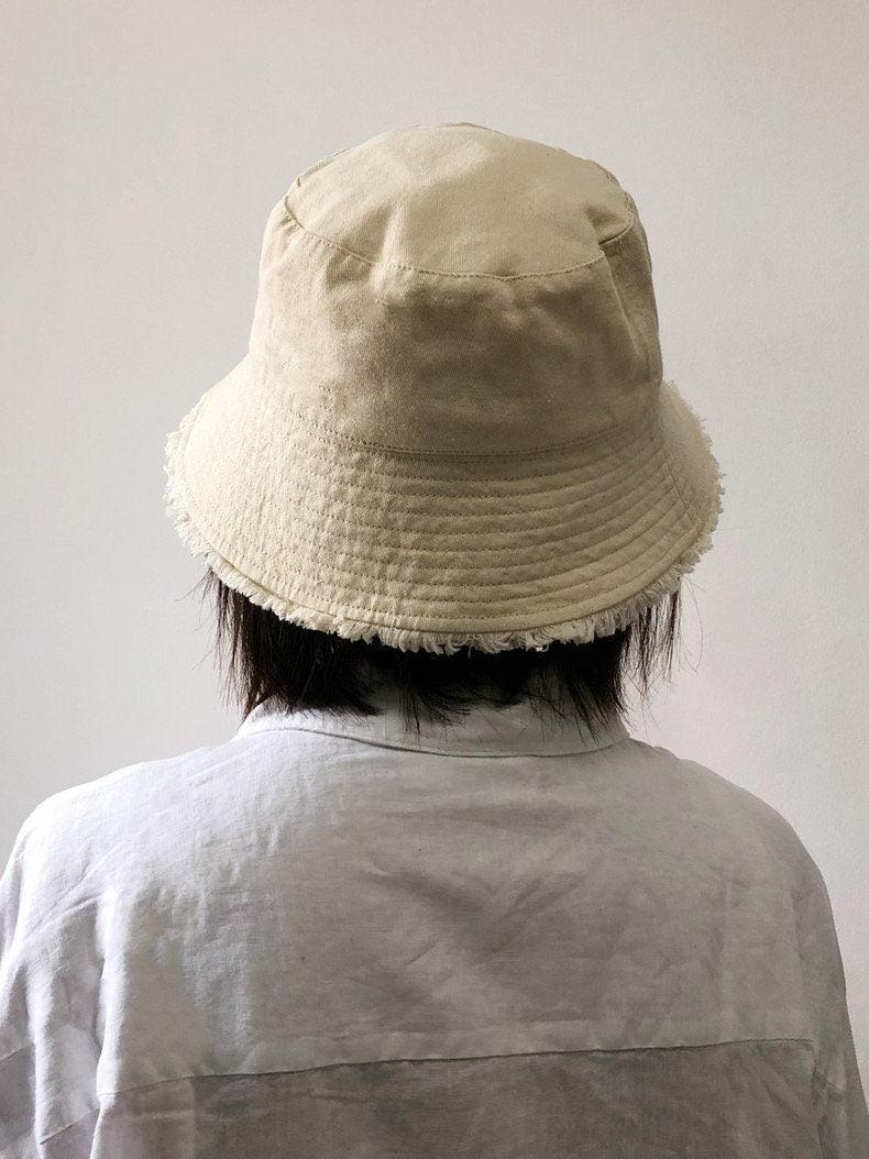 Cotton Bucket Hat with Tassels - Jovvsd