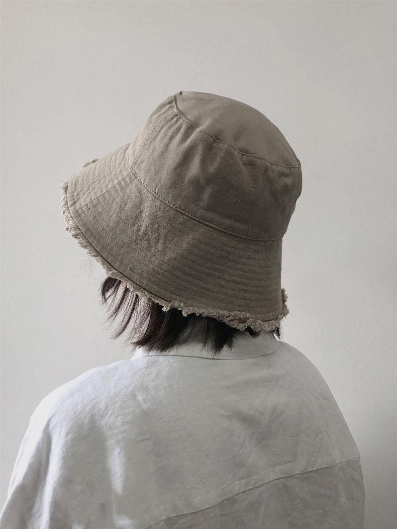 Cotton Bucket Hat with Tassels - Jovvsd