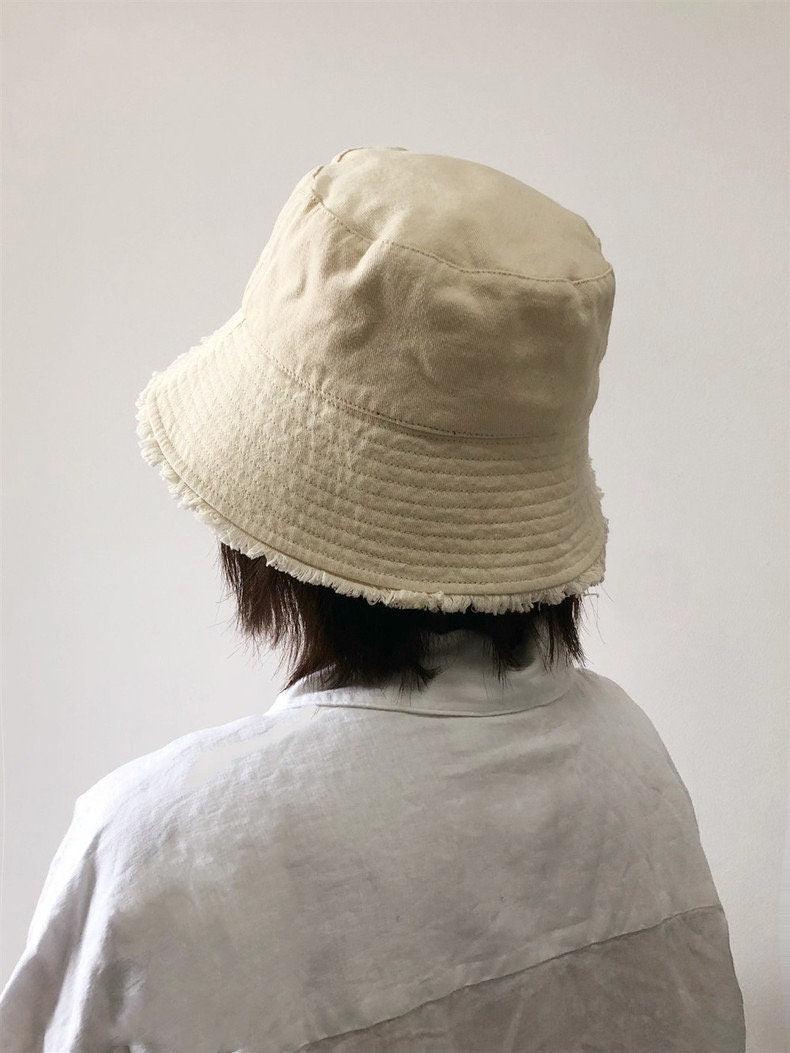 Cotton Bucket Hat with Tassels - Jovvsd