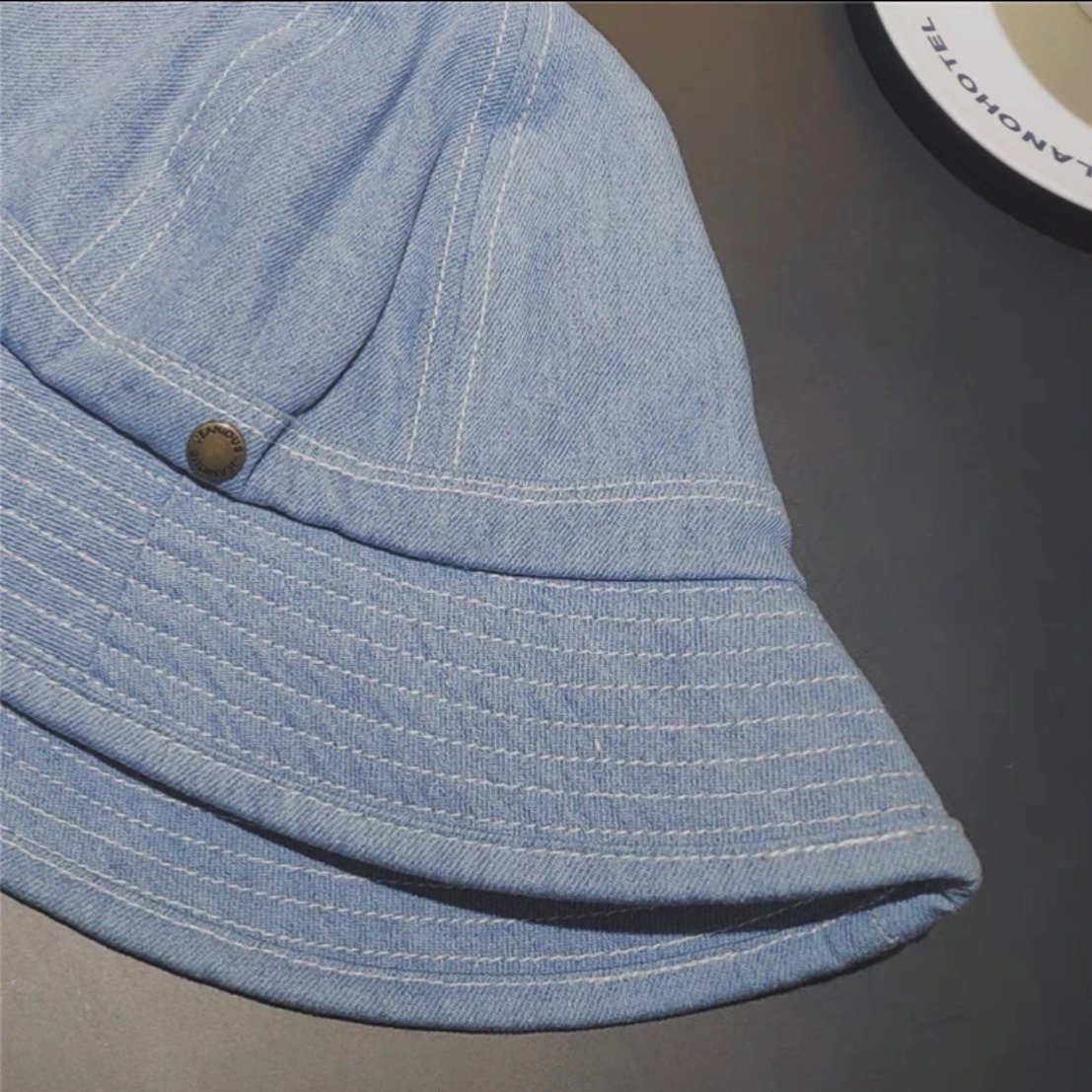 Oversize Unisex Denim Bucket Hat.