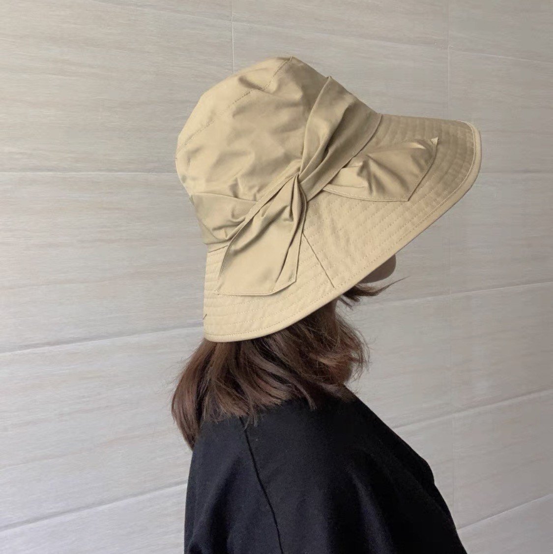 Bucket Hat with Bow Tie for Women and Girls.