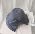 Wide Brim Straw Hat with Bow Tie for Women.