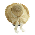 Straw Hat with Bow Tie for Women Girl.