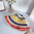 Summer Rainbow Straw Hat for Women/Girl.