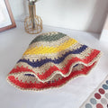 Summer Rainbow Straw Hat for Women/Girl.