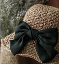 Summer Straw Beach Hat with Bow Tie for Women/Girl.
