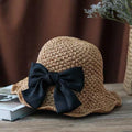 Summer Straw Beach Hat with Bow Tie for Women/Girl.